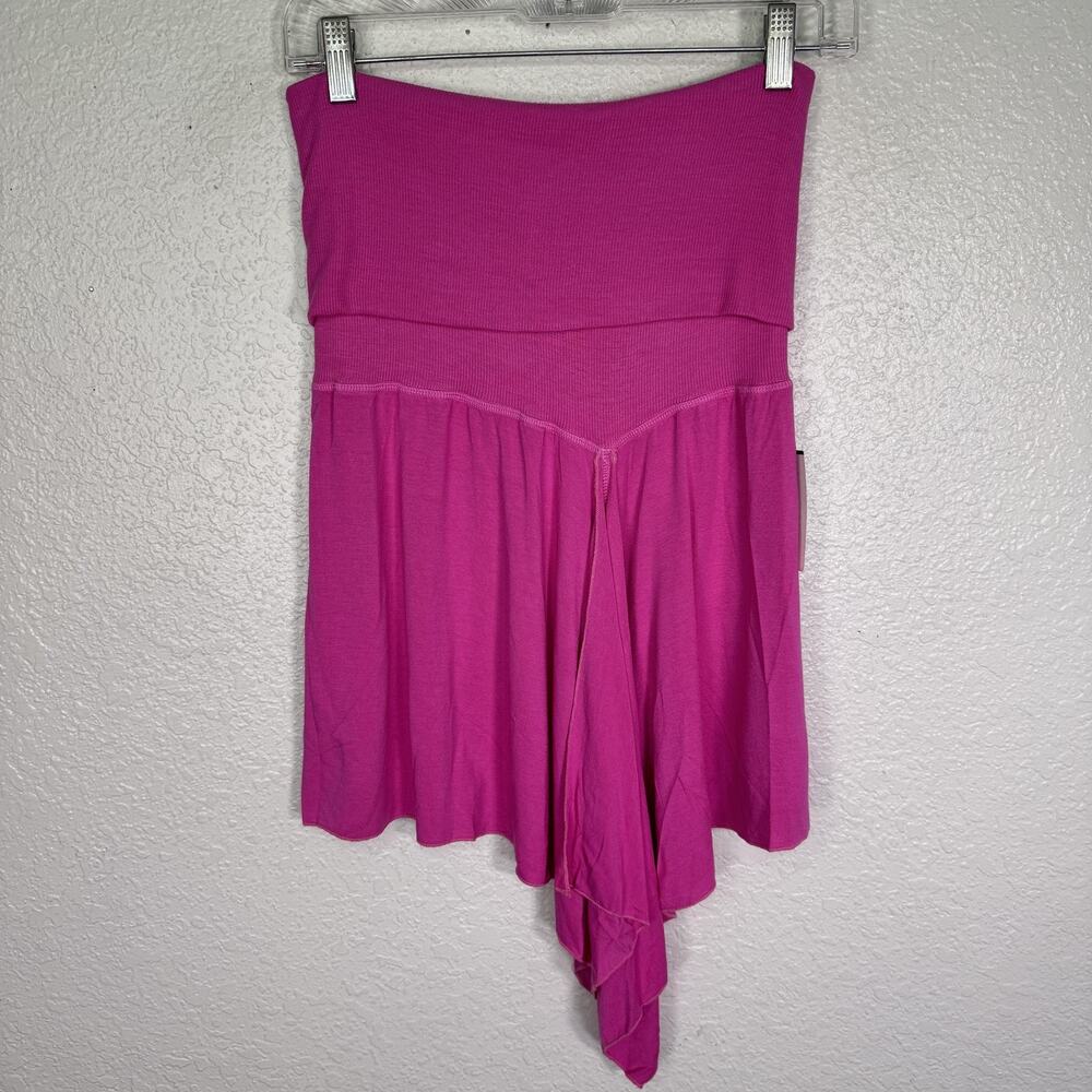 Hard Tail Forever Y2K Skirt Womens Large Fold Over Asymmetrical Yoga Pink Flowy